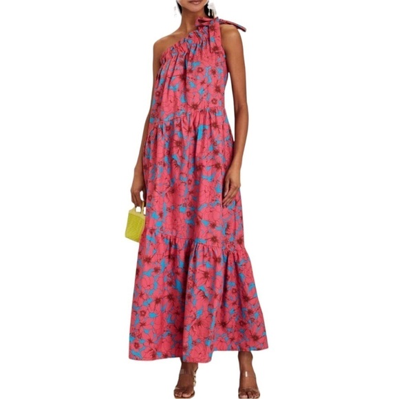 XÍRENA Maisie Tiered Cotton Poplin Maxi Dress M - Picture 1 of 10